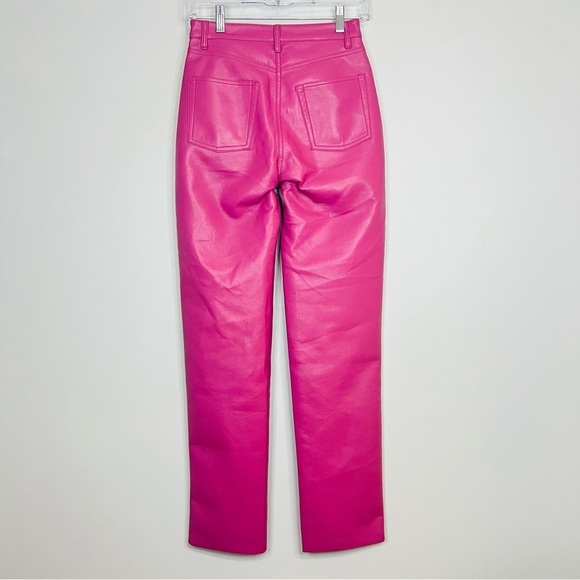 Aritzia Melina Pant Rhodon Pink faux leather size 2 - Picture 4 of 10